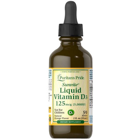 Puritan's Pride, Liquid Vitamin D3 5000 IU, 2 Oz