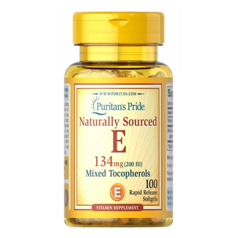 Puritan's Pride, Vitamin E-200 IU Mixed Tocopherols Natural, 100 Softgels