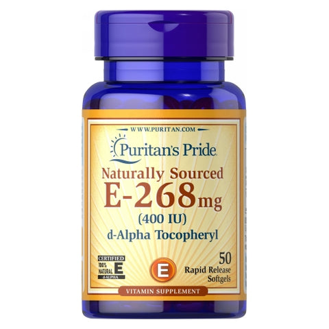 Puritan's Pride, Vitamin E-400 IU Naturally Sourced, 50 Softgels