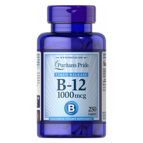 Puritan's Pride, Vitamin B-12 1000 mcg Timed Release, 250 Caplets