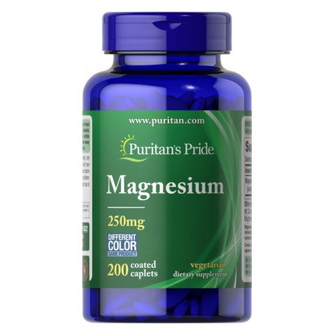 Puritan's Pride, Magnesium, 250 mg, 200 Caplets