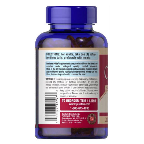 Puritan's Pride, Triple Strength Cranberry Fruit Concentrate, 12600 mg, 200 Softgels