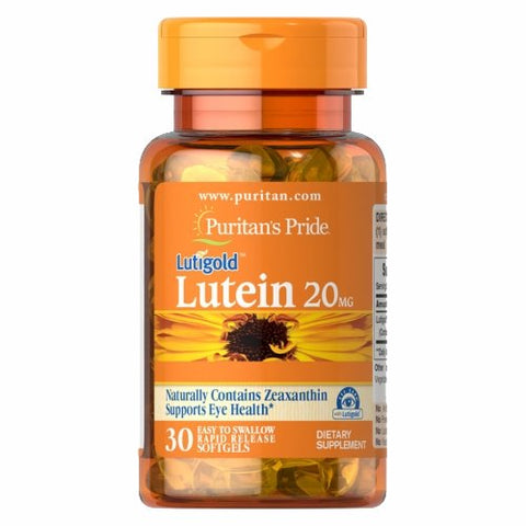 Puritan's Pride, Lutein with Zeaxanthin, 20 mg, 30 Softgels