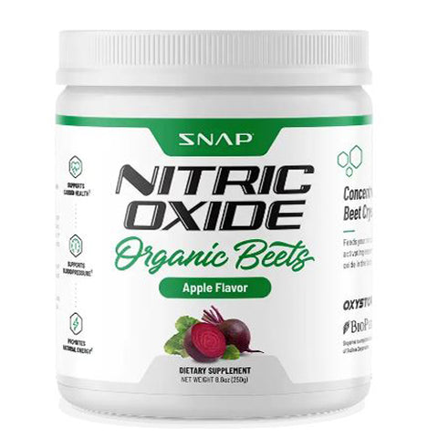 Snap Supplements, Nitric Oxide Beets Powder Apple, 8.8 Oz