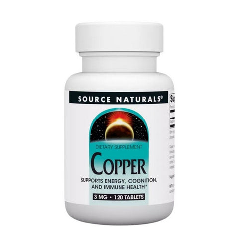 Source Naturals, Copper, 3 mg, 120 Tabs