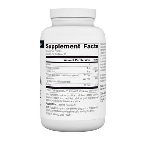 Source Naturals, Magnesium Glycinate, 180 Tabs