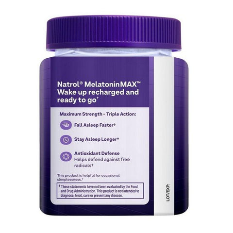 Natrol, MelatoninMax Sleep Blueberry, 10 Mg, 50 Count