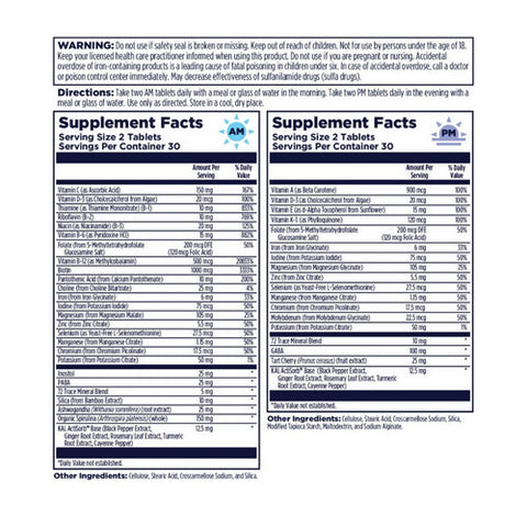 Kal, Women'S Multivitamin Morning And Evening, 2x60 Count