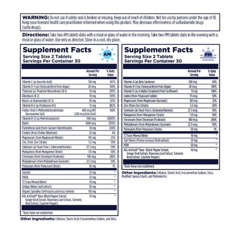 Kal, Multivitamin Am/Pm Women's 50+, 2x60 Caps
