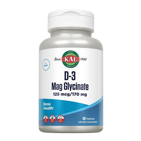 Kal, D-3 Mag Glycinate, 90 Count