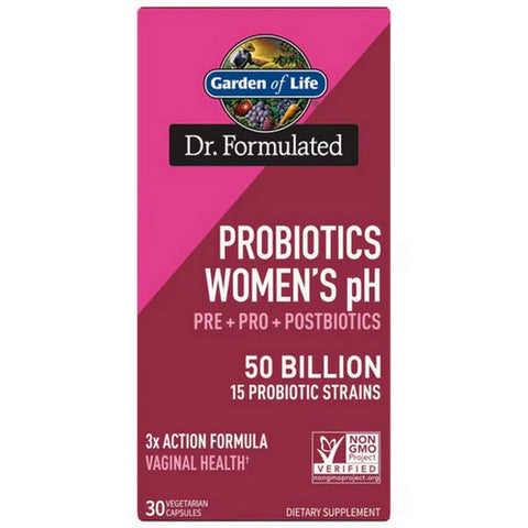 Garden of Life, Dr. Formulated Probiotics Women's pH, 50 Billion, 30 Caps
