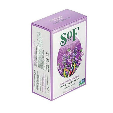 South Of France Soaps, Triple Milled Bar Soap Lavender Fields, 1.7 Oz