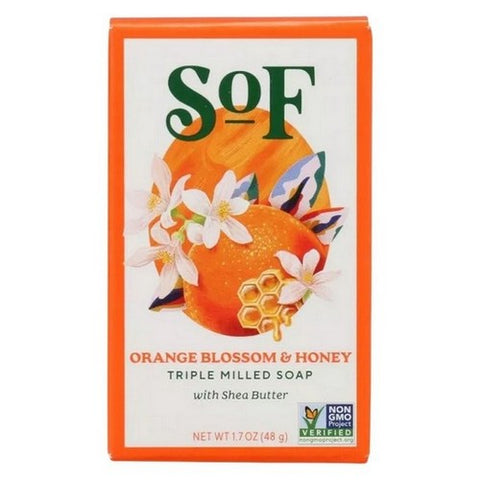 South Of France Soaps, Triple Milled Bar Soap Orange Blossom & Honey, 1.7 Oz