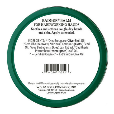 Badger Balm, Badger Balm for Hardworking Hands Tin, 21 Grams