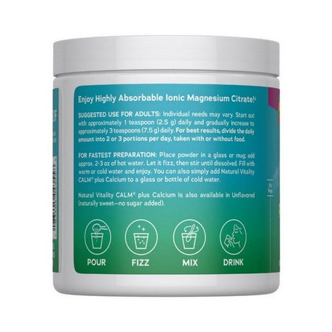 Natural Vitality, CALM Plus Calcium Raspberry Lemon, Raspberry-Lemon 8 Oz