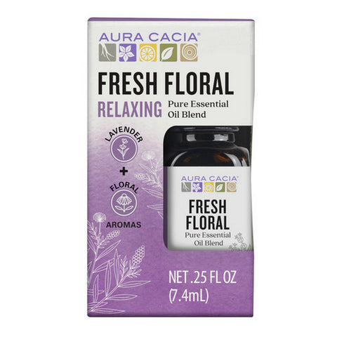 Aura Cacia, Fresh Floral Essential Oil Blend, 0.25 Oz