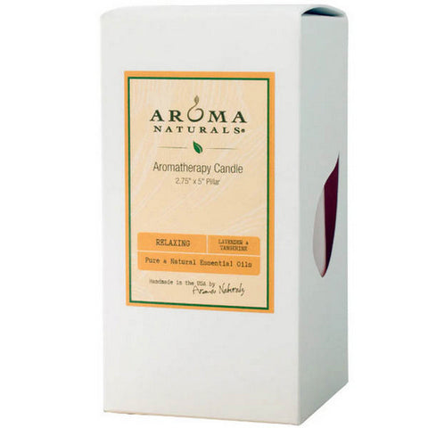 Aroma Naturals, Relaxing Tangerine Pillar 2, 1 Candle