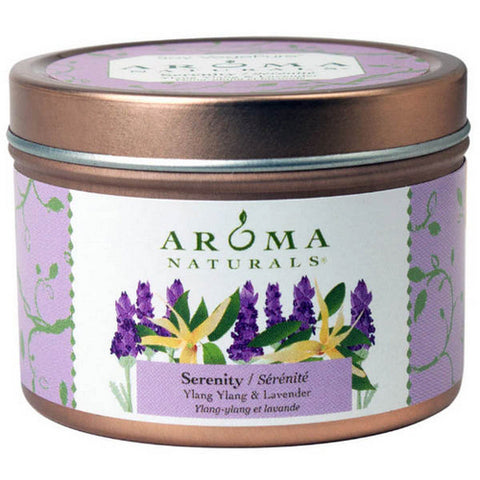 Aroma Naturals, Serenity Purple Small Tin, 1 Candle