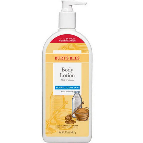 Burts Bees, Body Lotion Milk And Honey, 12 Oz