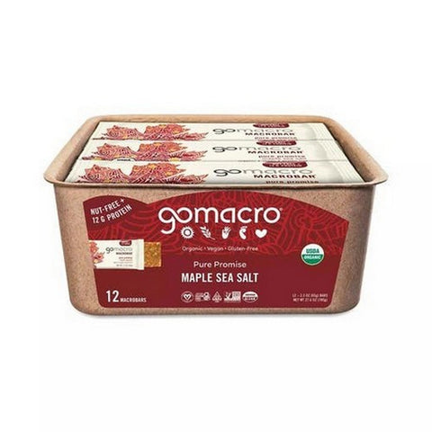 Gomacro, MacroBar Maple Sea Salt, 12 Count