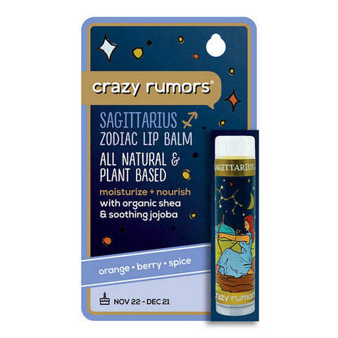 Crazy Rumors, Sagittarius Fire Blend Lip Balm, 0.15 Oz