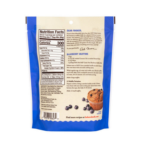 Bobs Red Mill, Grain Free Blueberry Muffin Mix, 9 Oz