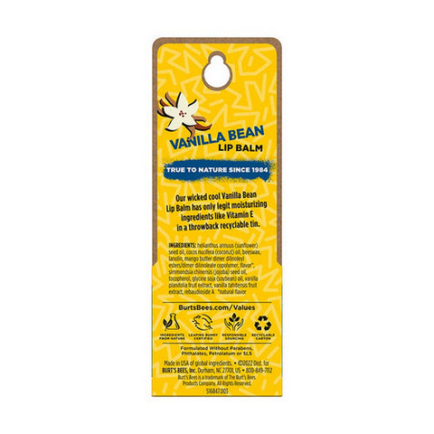 Burts Bees, Vanilla Bean Lip Balm, 0.3 Oz