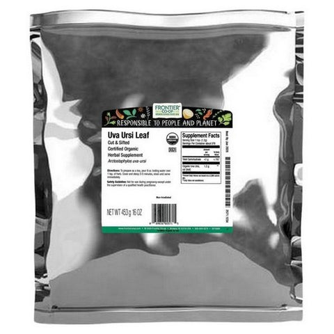 Frontier Coop, Organic Uva Ursi Leaf Cut & Sifted, 1 Lb