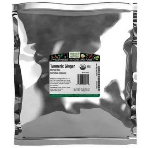 Frontier Coop, Organic Turmeric Ginger Herbal Tea, 1 Lb