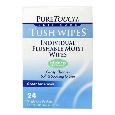 PureTouch Skin Care, Flushable Moist Wipes, 24 Count