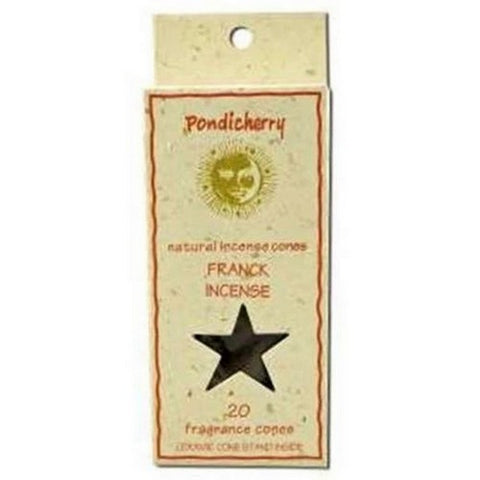Pondicherry Natural Incense, Frankincense Incense Cones, 20 Count