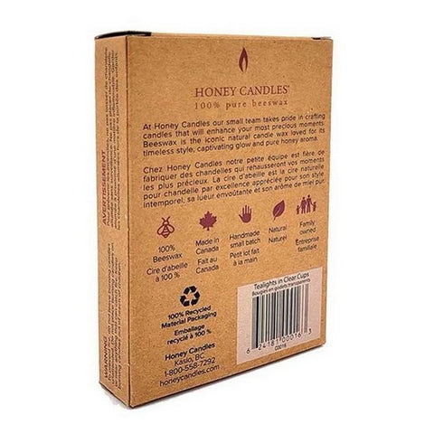 Honey Candle Co., Beeswax Tea Lights, 6 Count