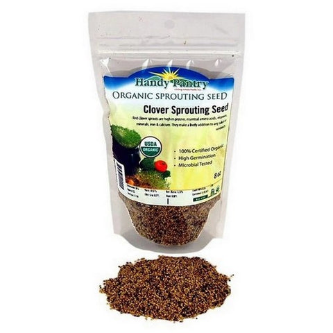 Handy Pantry, Organic Sprouting Seeds Red Clover, 8 Oz