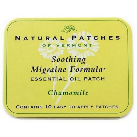 Natural Patches of Vermont, Chamomile Soothing Migraine Formula, 10 Count