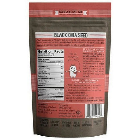 Karmalize.Me, Organic Chia Seeds, 1 Lb