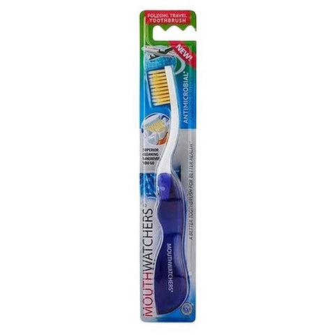 Mouth Watchers, Blue Soft Travel Toothbrush  Travel, 1 Count