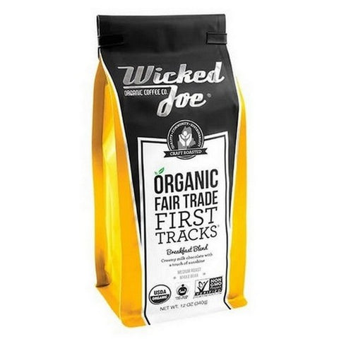 Wicked Joe Coffee, Organic Fair Trade Coffee First Tracks, 12 Oz