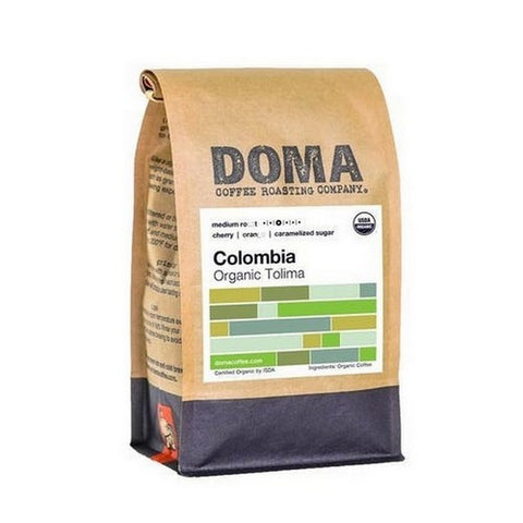 DOMA Coffee Roasting Company, Organic Colombia Whole Bean Coffee, 12 Oz