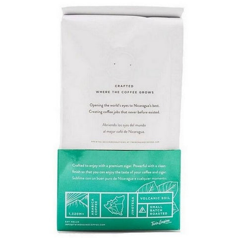 Twin Engine Coffee, Organic Cigar Dark Whole Bean Coffee, 14 Oz