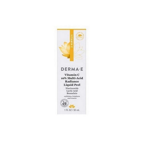 Derma e, Vitamin C 10% Multi Acid Radiance Liquid Peel, 1 Oz