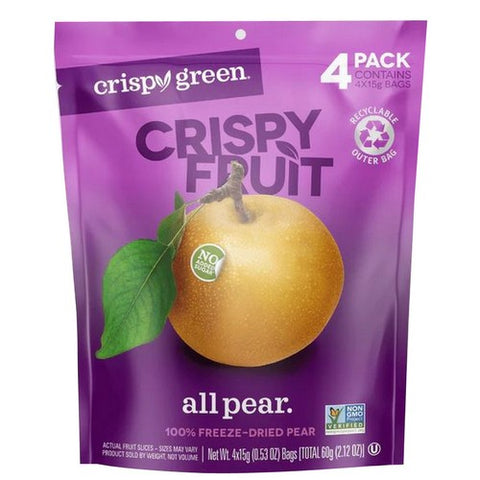 Crispy Green, All Pear Freeze Dried Fruit, 4 Count