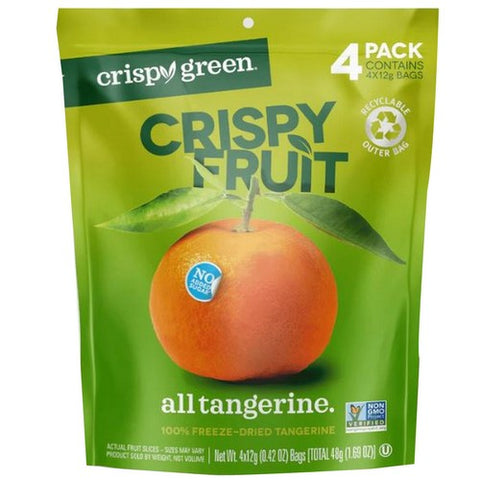 Crispy Green, All Tangerine Freeze Dried Fruit, 4 Count