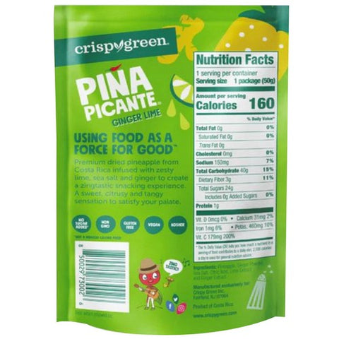 Crispy Green, Pina Picante Ginger Lime Freeze Dried Fruit, 1.76 Oz