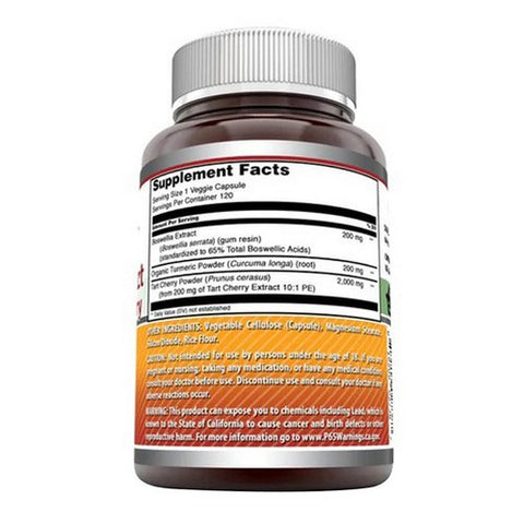 Amazing Nutrition, Amazing Formulas Boswellia Turmeric & Tart Cherry, 2400 mg, 120 VegCaps