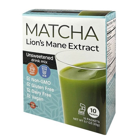 Maitake Mushroom Wisdom, Matcha Lion's Mane Extract Sticks, 10 Count