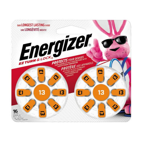 Energizer, Hearing Aid Batteries Size 13, 16 Each