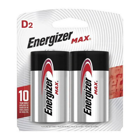 Energizer, Max Alkaline Batteries D, 2 Each