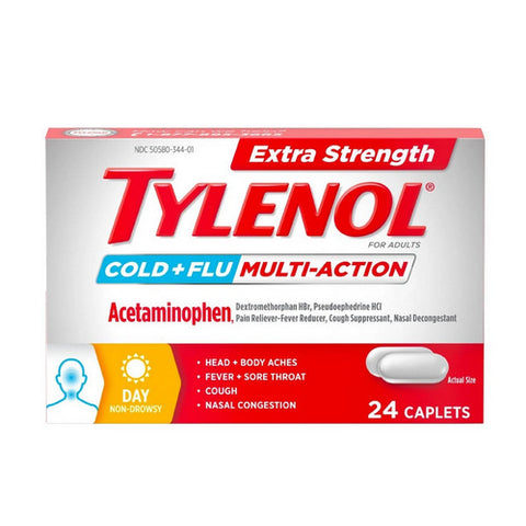 Cold Plus Flu Multi Action Day 24 Caps by Tylenol