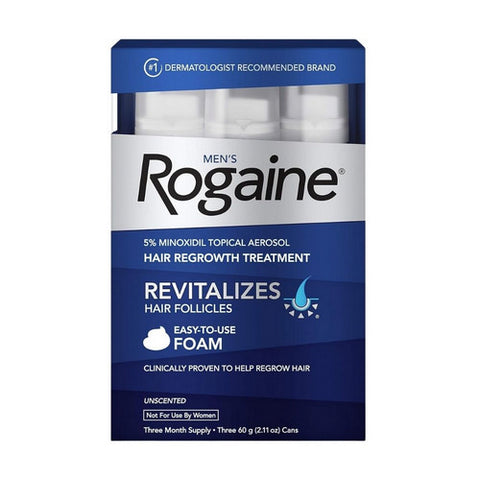 Rogaine, Men's Hair Regrowth Treatment Unscented, 6.33 Oz