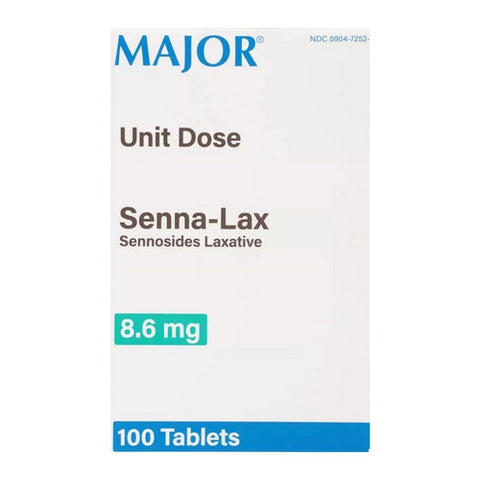 Senna Lax 100 Tablets by Major Pharmaceuticals